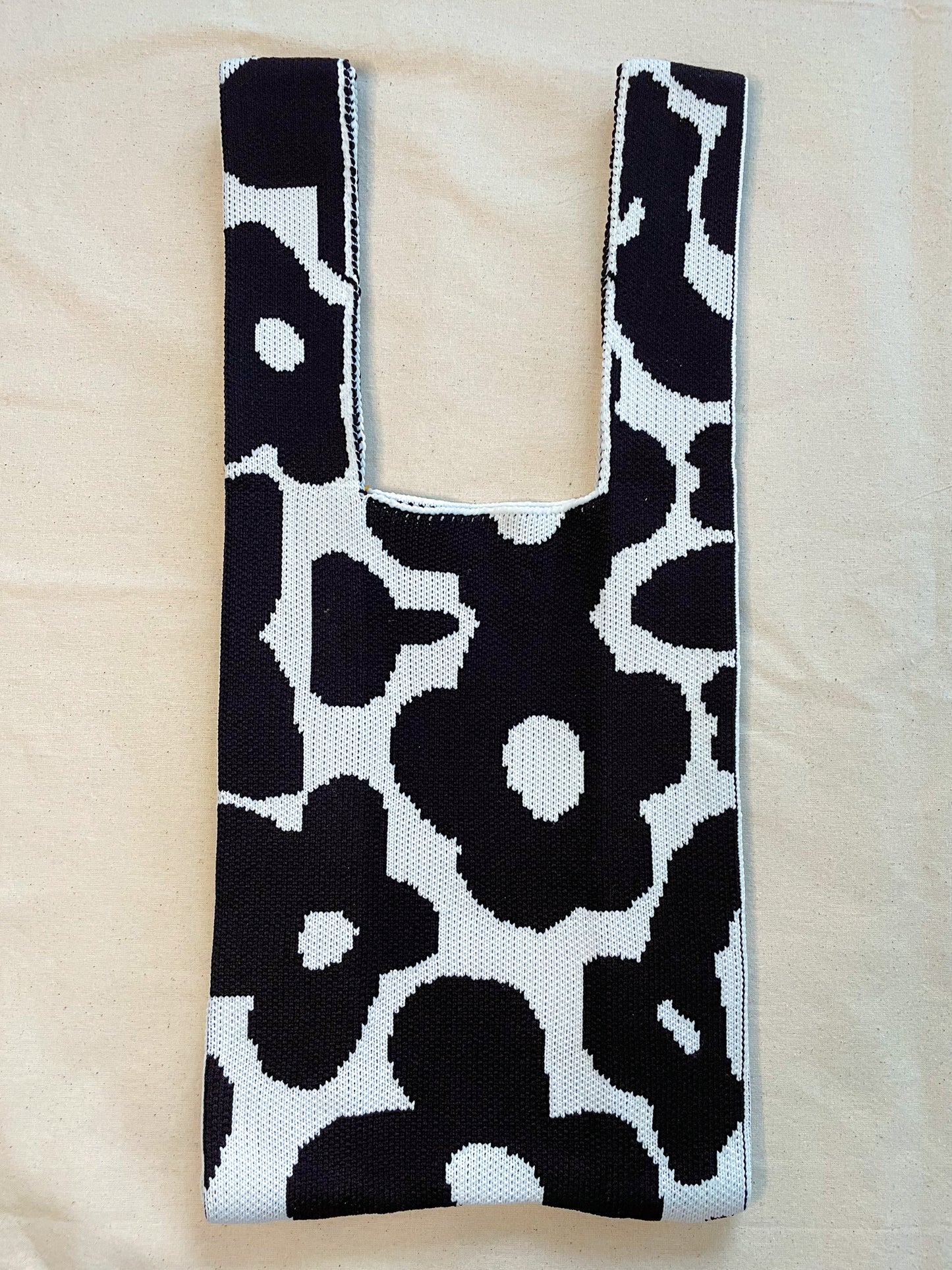 Bag Flowers black- big