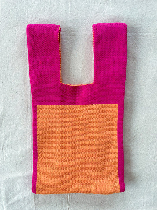 Bag pink and orange- small